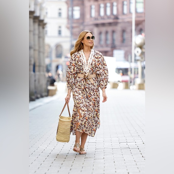 NWT Tory Burch Printed Puffed Sleeve Tunic Dress - Picture 2 of 10